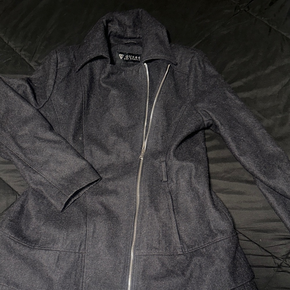 Guess Women's Dark Gray Trench Coat